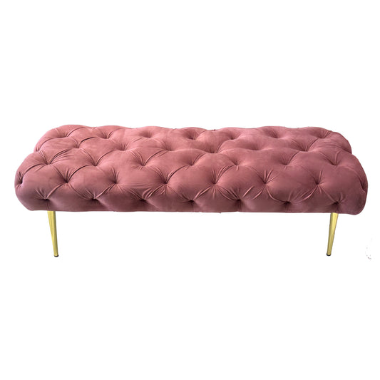 Luxe Velvet Tufted Bench Ottoman - Premium Ottoman from ARMORI - Just Rs. 12499! Shop now at ARMORI
